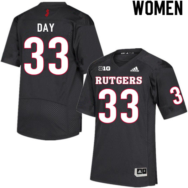 Women #33 Parker Day Rutgers Scarlet Knights College Football Jerseys Sale-Black